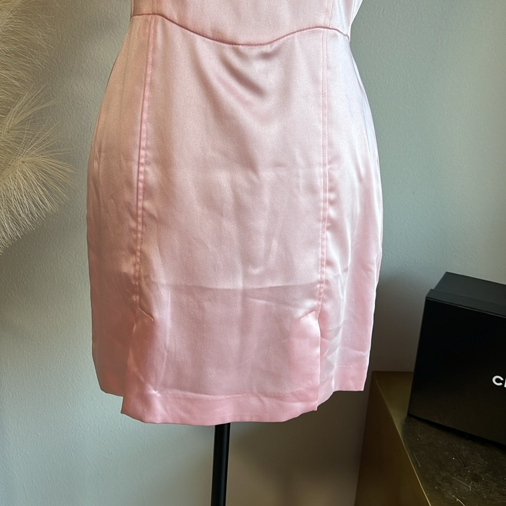 Zara Pink Pastel Satin Sleeveless 90’s Mini Dress NWT - Picture 9 of 11